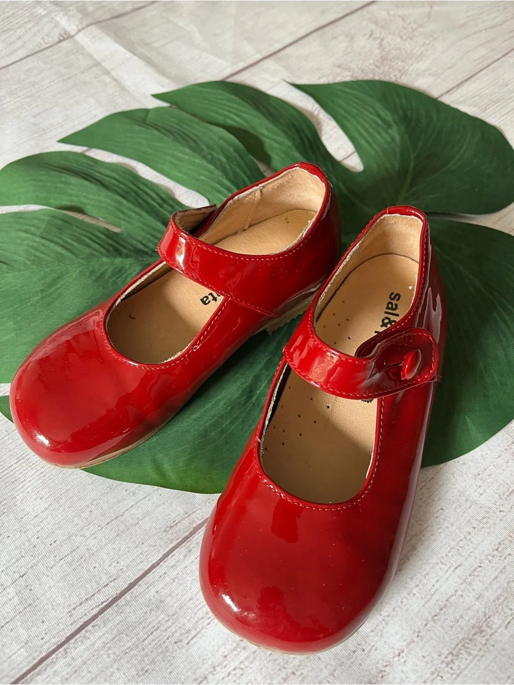 Sal & Pimenta red patent Mary Jane shoes